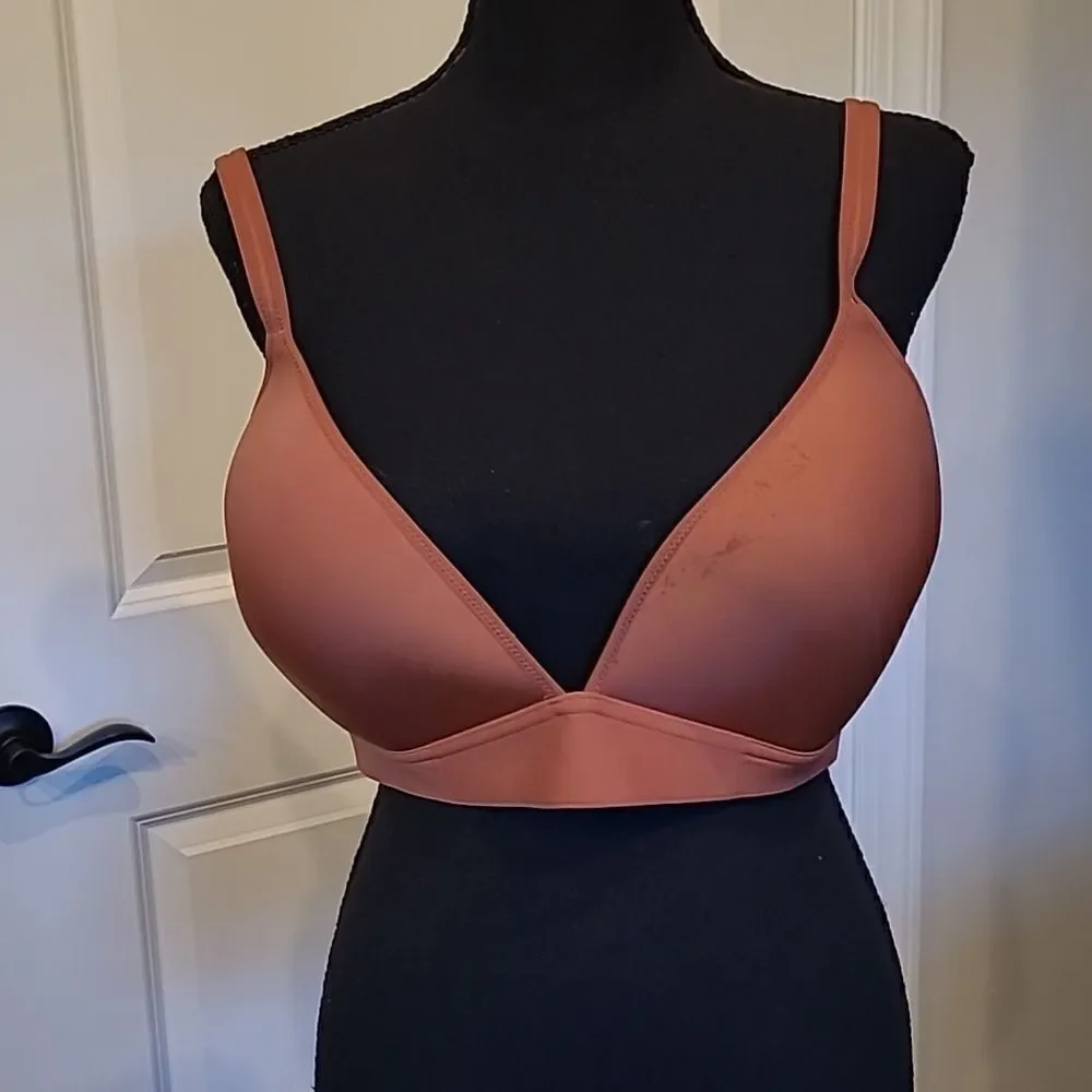 Aerie 40 D, Real Me, full coverage clay brown color, no underwires